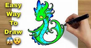 How To Draw a Dragon - Dragon Drawing Easy