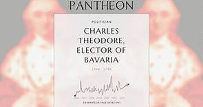 Charles Theodore, Elector of Bavaria Biography - Elector of Bavaria from 1777 to 1799