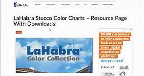 LaHabra Stucco Color Charts On Their Website