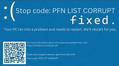 How to Fix PFN LIST CORRUPT BSoD Error on Windows 10/11