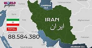 İran Map, Regions, Provinces, Population