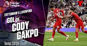 Gol de Cody Gakpo - Tottenham v. Liverpool 23-24 | Premier League | Telemundo Deportes