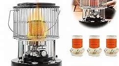 Kerosene Heaters for Indoor Use, 160 sq ft Portable Non Electric Heater, Three wicks (one of which is already installed for you)