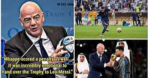 FIFA President Gianni Infantino on Lionel Messi winning the 2022 World Cup 👏🐐🇦🇷