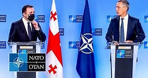 NATO Secretary General with the Prime Minister of Georgia 🇬🇪 Irakli Garibashvili, 15 DEC 2021