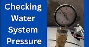 Checking Water System Pressure
