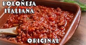 Salsa boloñesa Receta italiana Original - Como hacer salsa Bolognesa para pasta espaguetis Lasagna
