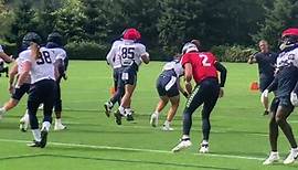 Brady Russell (38) on his first practice day after the Seahawks signed him from Philadelphia