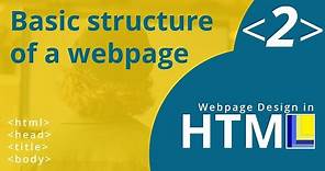 HTML Webpage Design Part 2: Basic structure of a webpage