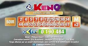 Tirage du soir Keno® du 06 octobre 2023 - Résultat officiel - FDJ