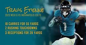 Travis Etienne Every Run and Catch vs Indianapolis Colts | 2023 Week 6 | Fantasy Football Film