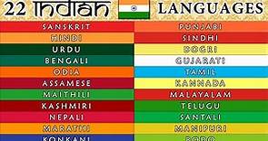 22 INDIAN LANGUAGES