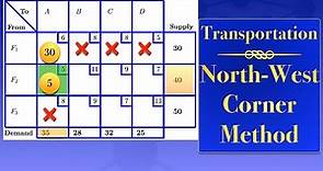 Transportation Problems | North West Corner Method