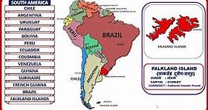 South American Countries, Capital and Currency || South America Map || Continent :: World Geography