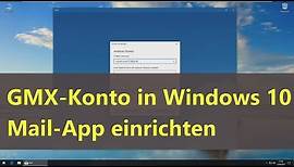 GMX-Konto in Mail-App einrichten (Windows 10)