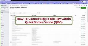 How to Connect Melio Bill Pay within QuickBooks Online (QBO)