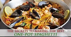 One-Pot Saffron Spaghetti with Shrimp & Mussels Recipe