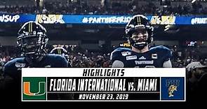 Florida International vs. Miami Football Highlights (2019) | Stadium