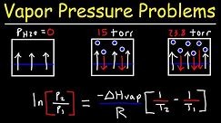 Vapor Pressure - Normal Boiling Point & Clausius Clapeyron Equation