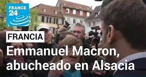 Francia: en Alsacia recibieron al presidente Macron con abucheos y pedidos de dimisión