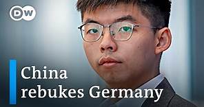 Joshua Wong visit causes tensions between China and Germany | Dw News