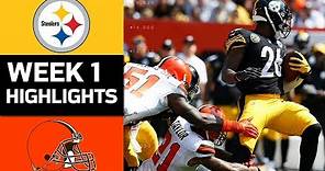 Steelers vs. Browns | NFL Week 1 Game Highlights
