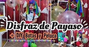 Disfraz de Halloween Payaso FÁCIL 🤡 + DIY de Zapatos y Peluca de Payaso | Disfraces Caseros 2022