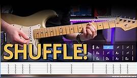 Two Different SHUFFLE BLUES PATTERNS! // Rhythm Lesson with TABS