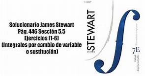 Solucionario James Stewart Pág. 413 Sección 5.5 Ejercicios (1-6) (Integrales por sustitución)
