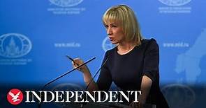 Watch again: Russian foreign ministry spokeswoman Maria Zakharova holds briefing