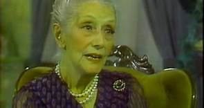 Lynn Fontanne--Rare 1980 TV Interview