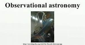 Observational astronomy