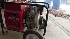 Yanmar diesel engine generator - cold start & running