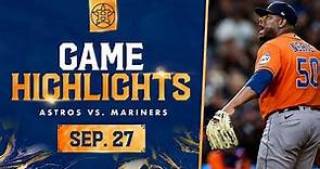 Astros vs. Mariners Game Highlights (9/27/23) | MLB Highlights