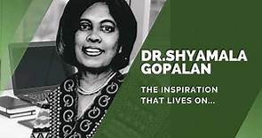 Dr Shyamala Gopalan Birth Anniversary 7th Dec