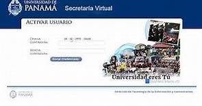 Pasos para registrarse en la Secretaría Virtual de la Universidad de Panamá