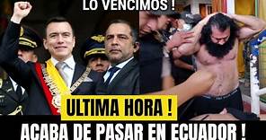 🔴 URGENTE ! Ultimo minuto ! "Noticias de Ecuador Hoy" el Presidente Rafael Noboa Lo Confirmo !