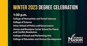 George Mason University | Winter 2023 Commencement | Degree Celebration | December 14, 2023 – 1:30pm