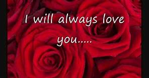 Dolly Parton- I Will Always love you (with lyrics)