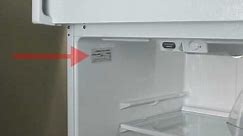 Find your Refrigerator Model and Serial Number (Top Freezers)