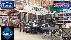 LOWE'S COSTCO SAM'S CLUB PATIO FURNITURE CHAIRS TABLES SHOP WITH ME SHOPPING STORE WALK THROUGH