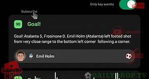 Gol di Emil Holm, Atalanta-Frosinone update