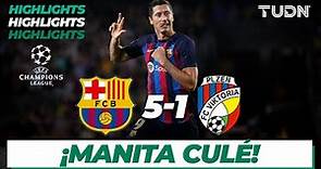 Highlights | Barcelona 5-1 Viktoria | UEFA Champions League 22/23-J1 | TUDN