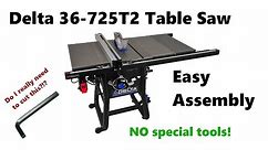 Delta 36 725T2 Table Saw Assembly