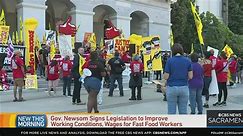 Newsom signs law that aims to improve conditions for California fast food workers