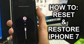 How To Reset & Restore your Apple iPhone 7 - Factory Reset