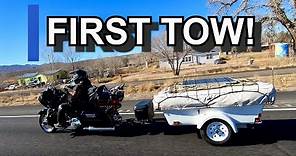ON THE ROAD AGAIN!! - First Tow With Bunkhouse Motorcycle Camper (S3 EP2)