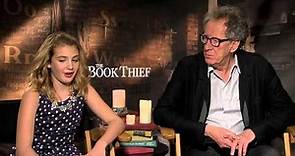 THE BOOK THIEF Interviews: Geoffrey Rush and Sophie Nélisse sit down with Andrew Freund