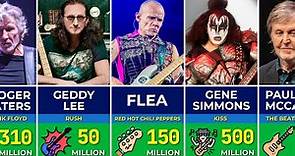 🎸 Greatest Richest Rock Bassists of All Time | Flea, Gene Simmons, Roger Waters