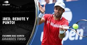 Facundo Diaz Acosta Responde a un Globo con un Puntazo que Golpea la Red | 2023 US Open